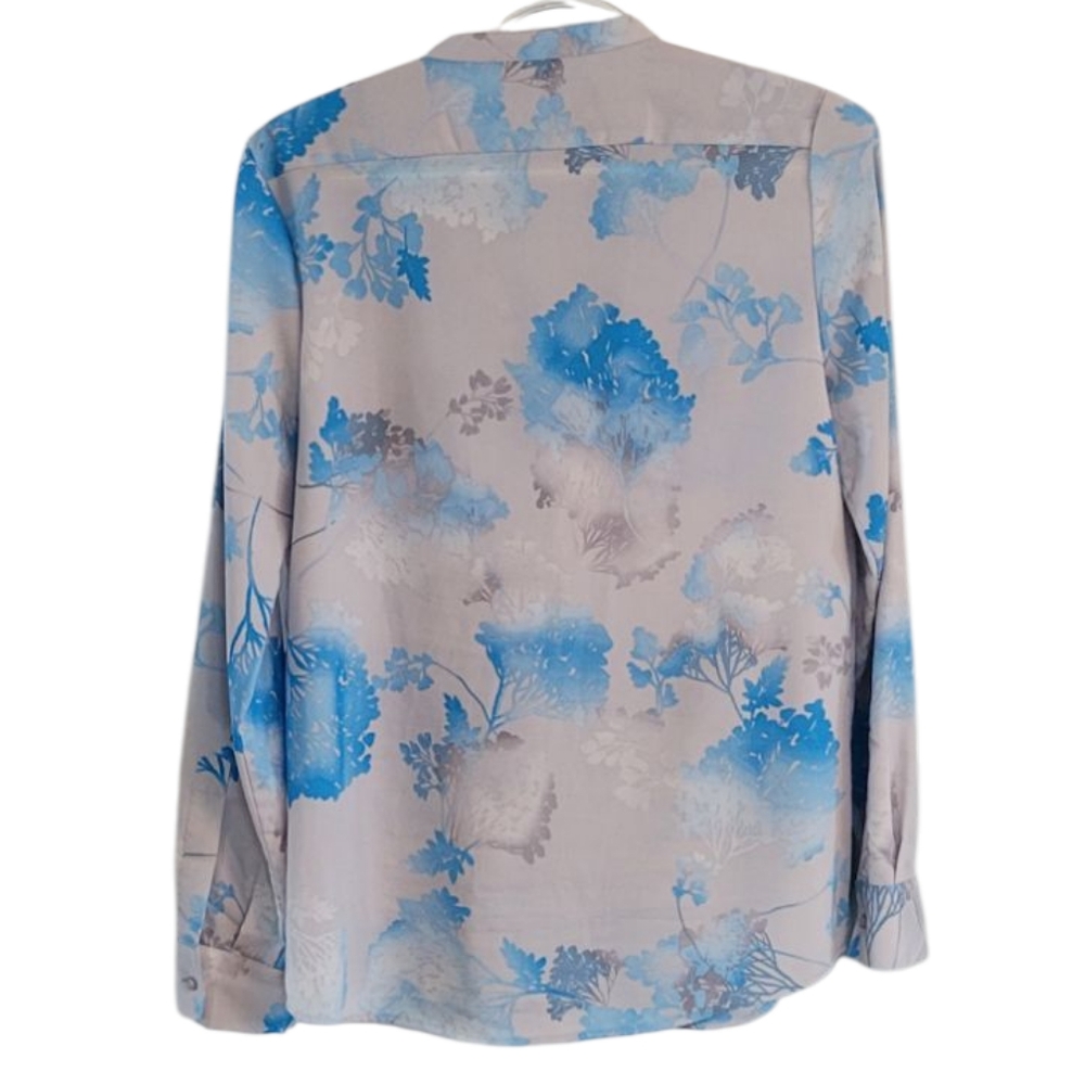 Calvin Klein Blue and Gray Patterned Shirt - Picture 2 of 4